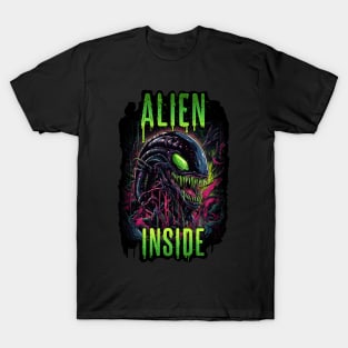 Alien inside T-Shirt